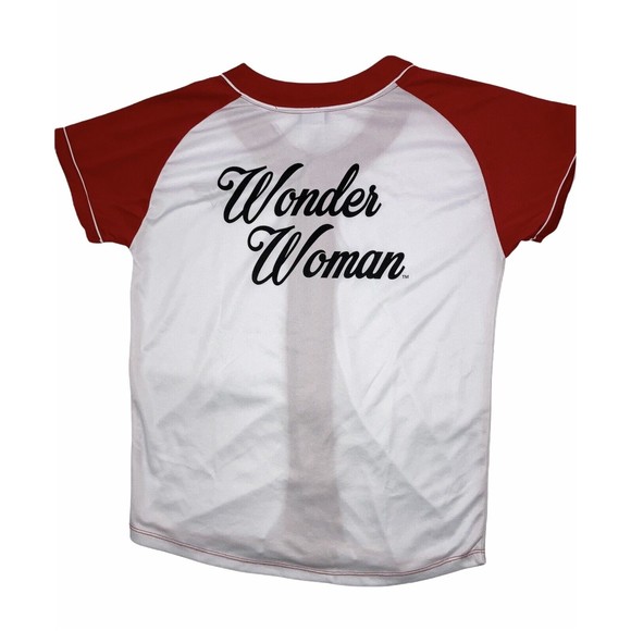 DC Comics Wonder Woman Baseball Jersey Raglan Button Down Licensed JRS Medium - Picture 11 of 12